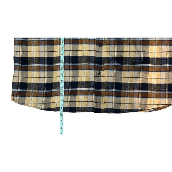 Stillwater Supply Co Brown Blue Plaid Flannel Mens Size XXL NWT - Picture 6 of 7